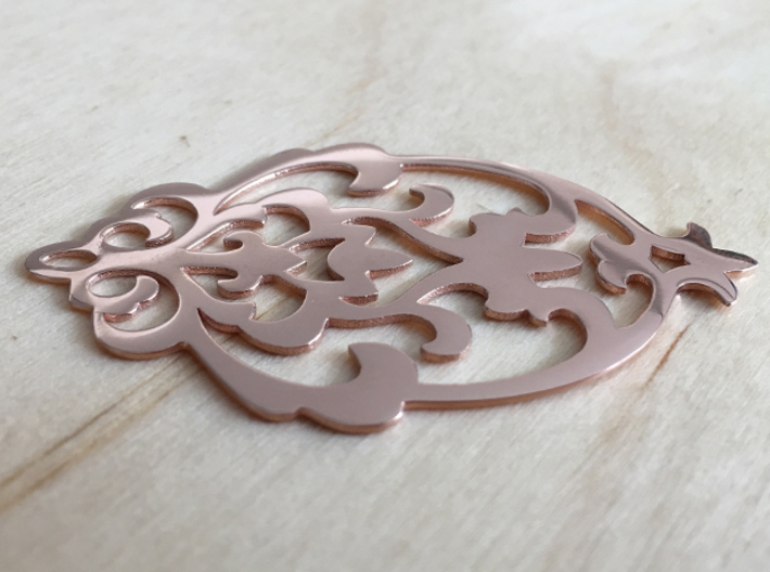 BlakOpal Victorian Damask Earring 3d printed 