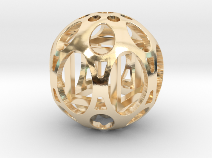 Sphere housing a cube 3d printed