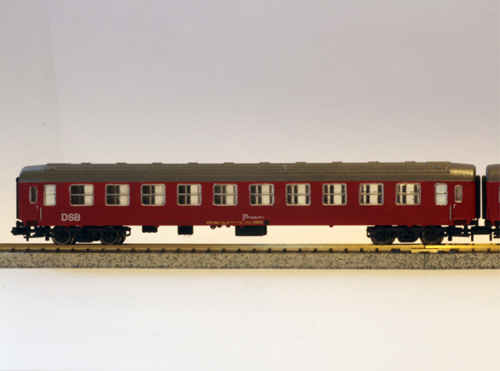 DSB class B coach (late version) N scale 3d printed 