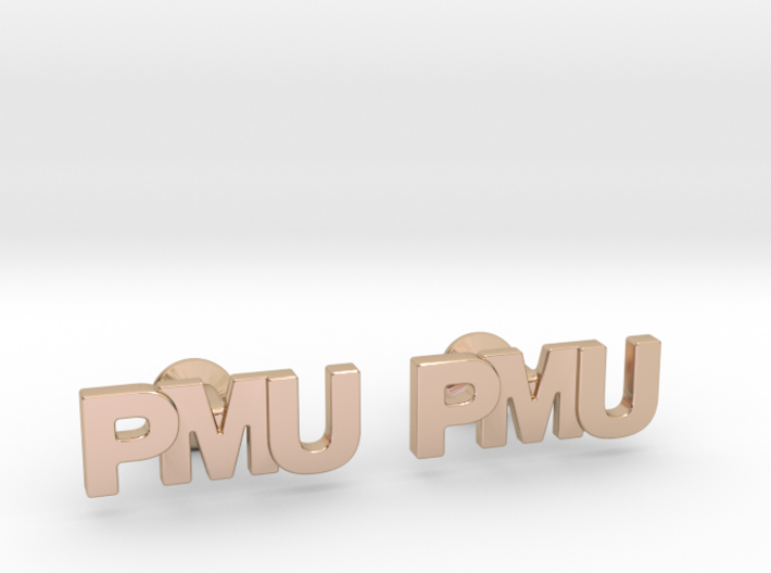 Monogram Cufflinks PMU 3d printed