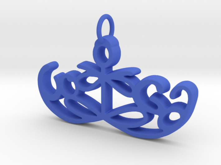 Yoga Glee Pendant Symbol and Text 3d printed