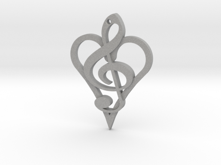 Music From The Heart Pendant 3d printed