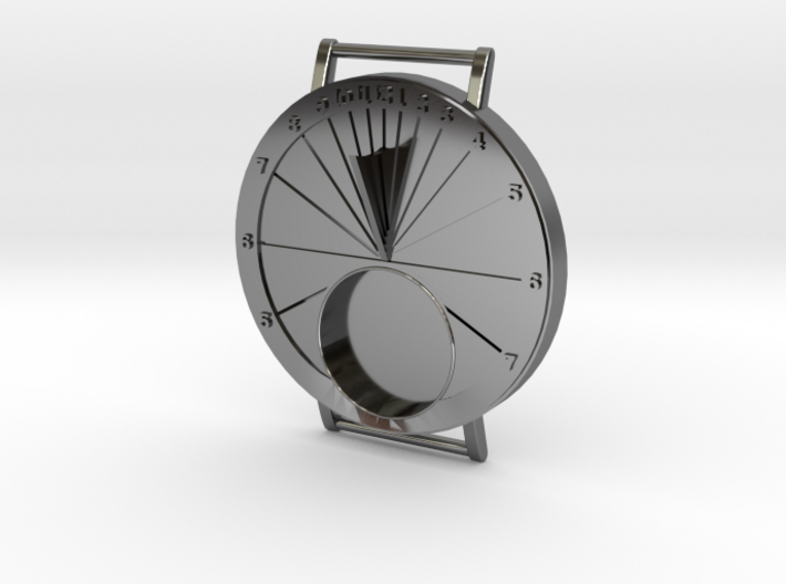 27.75N Sundial Wristwatch For Working Compass 3d printed