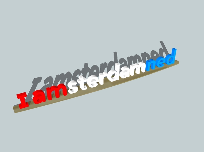 I amsterdamned 3d printed