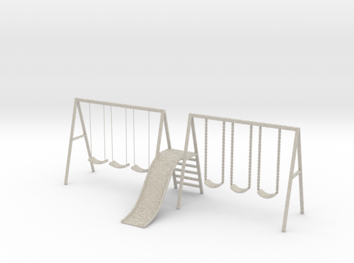 Swing set with Slide 3d printed