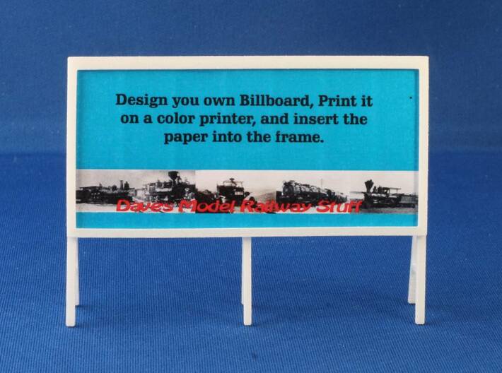 HO Scale Wooden Billboard Frame  3d printed 