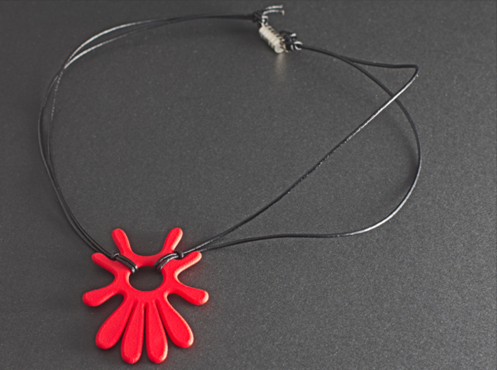 Summer 's here (pendant) 3d printed Summer's here (Coral Red Strong &amp; Flexible)
