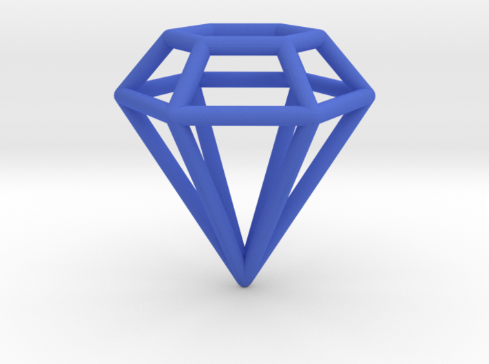 Pendant 'Diamond 3D' 3d printed