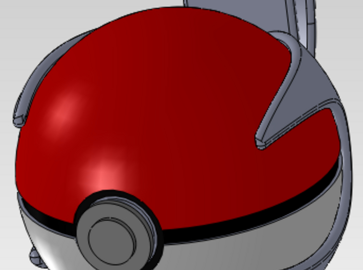 Clip for little Pokeball 3d printed Appearence of the clip with the little Pokéball