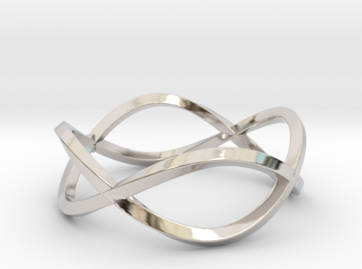 Size 10 Infinity Twist Ring 3d printed