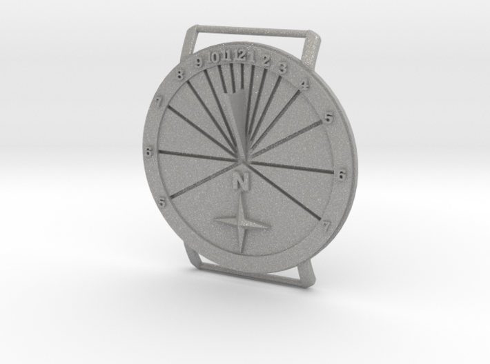 27.75N Sundial Wristwatch With Compass Rose 3d printed