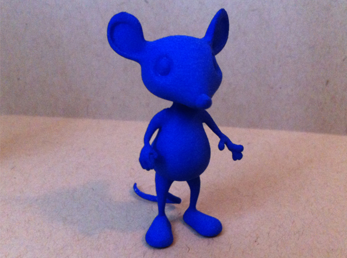 Tiny Mouse 3d printed Royal Blue Strong, Flexible &amp; Polished