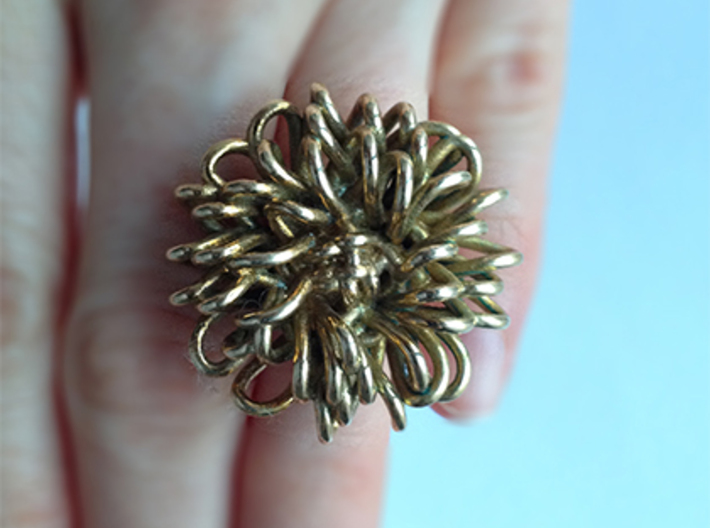 Ring 'Wiener Blume', Size 8 (Ø 18.2 mm) 3d printed 