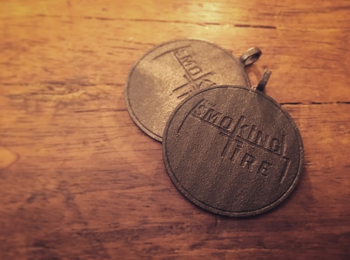 The Smoking Tire Keychain 3d printed
