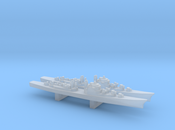 USS DL-01 Norfolk x 2, 1/6000 3d printed