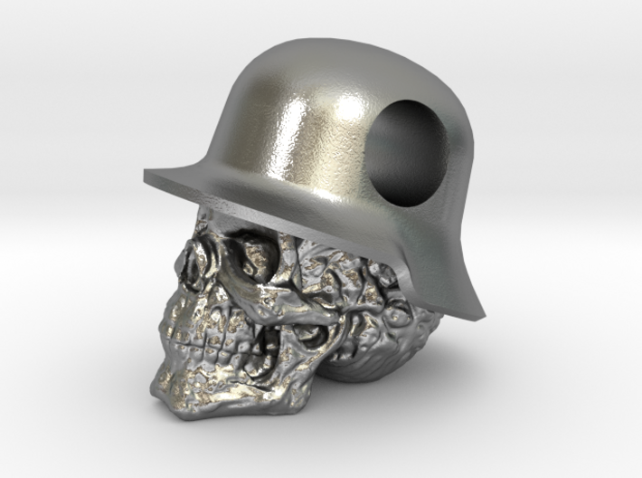 Hole in the Head Army Skull Pendant 3d printed