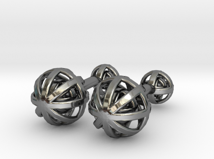 Spheres Cufflinks 3d printed