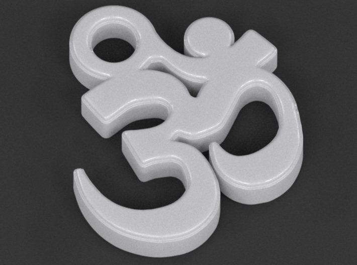 Om Pendant (Devanagari) 3d printed 
