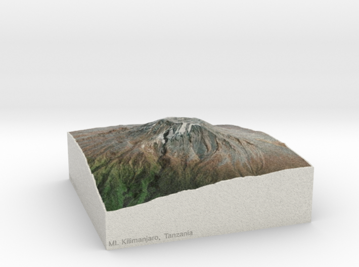 Kilimanjaro, Tanzania, 1:100000 Explorer 3d printed 