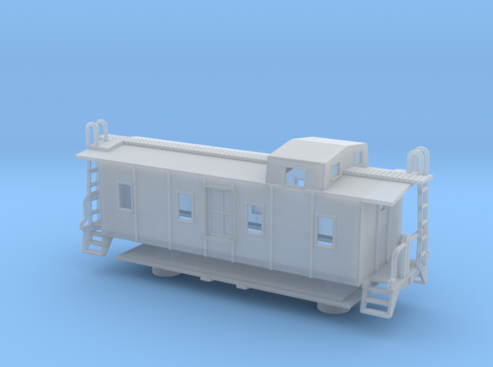 Illinois Central Side Door Caboose - Nscale 3d printed