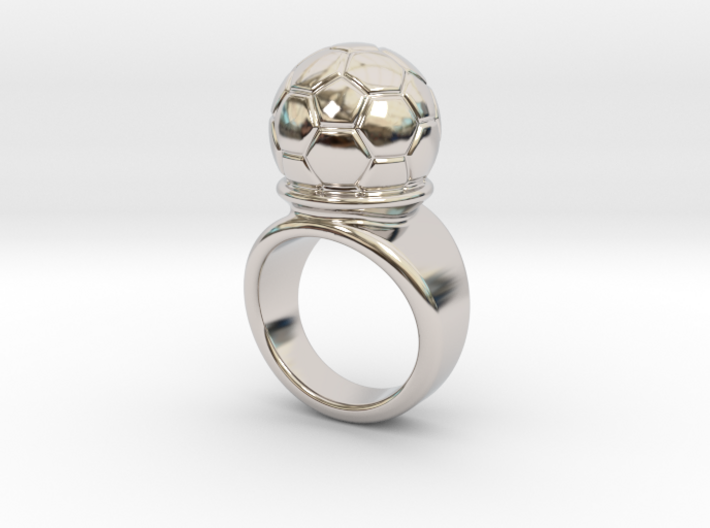 Soccer Ball Ring 18 - Italian Size 18 3d printed