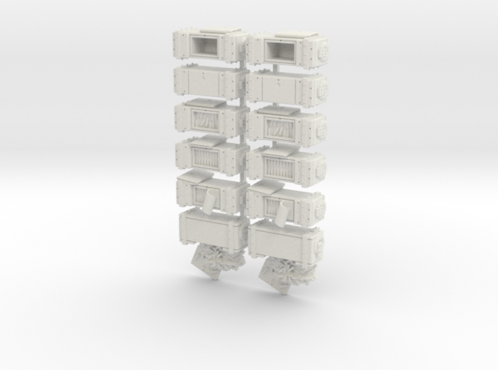 28mm - Ammo Boxes 3d printed