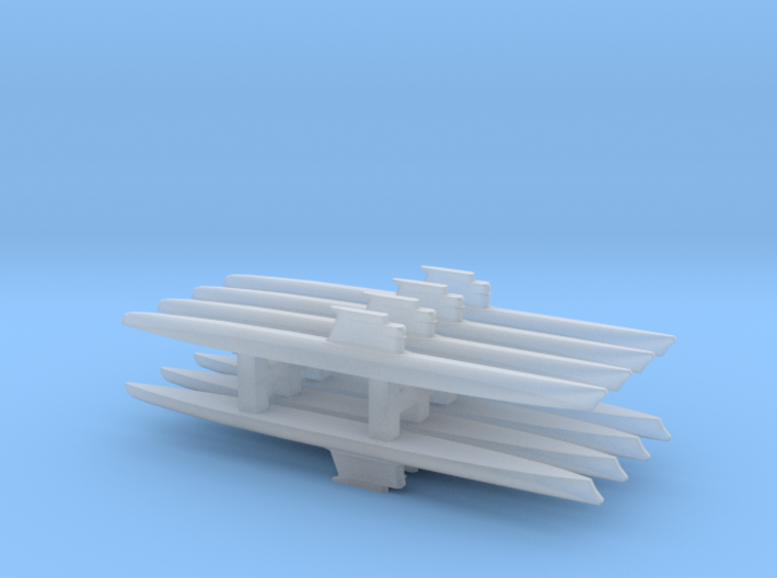 Zulu-class submarine x 8, 1/1800 3d printed