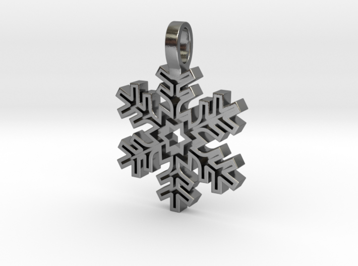 Snowflake with border 3d printed 