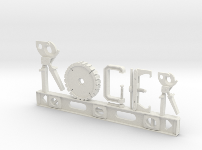 Roger Nametag 3d printed