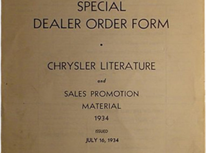 1934 Chrysler Airflow Dealer Promo 16" Frame model 3d printed 1934 Dealer Promo Catalog.