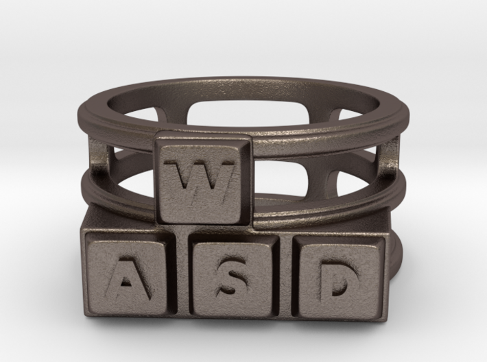 WASD Ring 3d printed