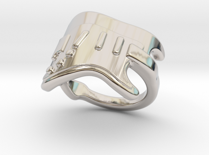 Electric Guitar Ring 15 - Italian Size 15 3d printed