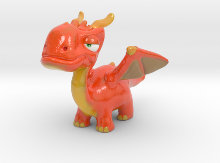 Dragon Sculpture - Fire Drake 3d printed Dragon Sculpture