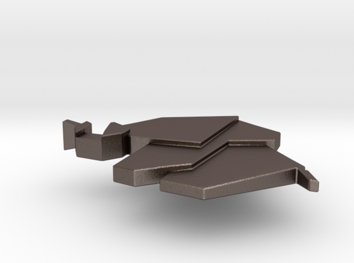 Origami Elephant Pendant 3d printed