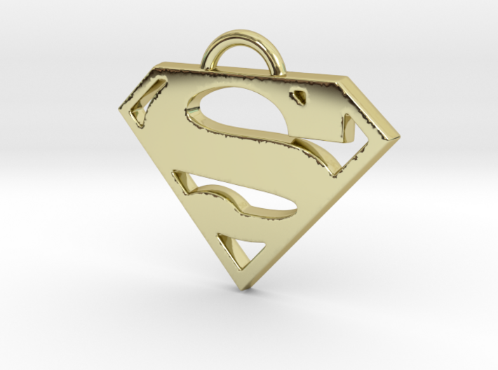 Superman Pendant 3d printed