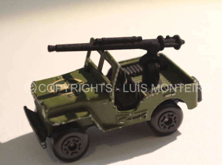 Matchbox jeep machine gun 3d printed 