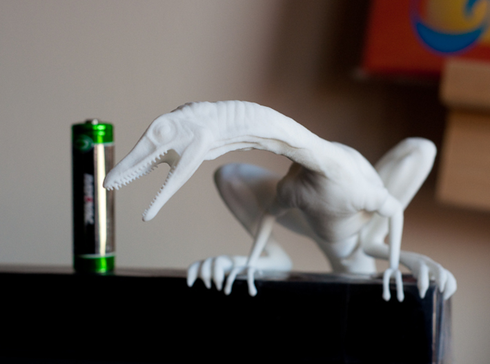 Compy dinosaur desktop figurine 3d printed White, Strong and Flexible