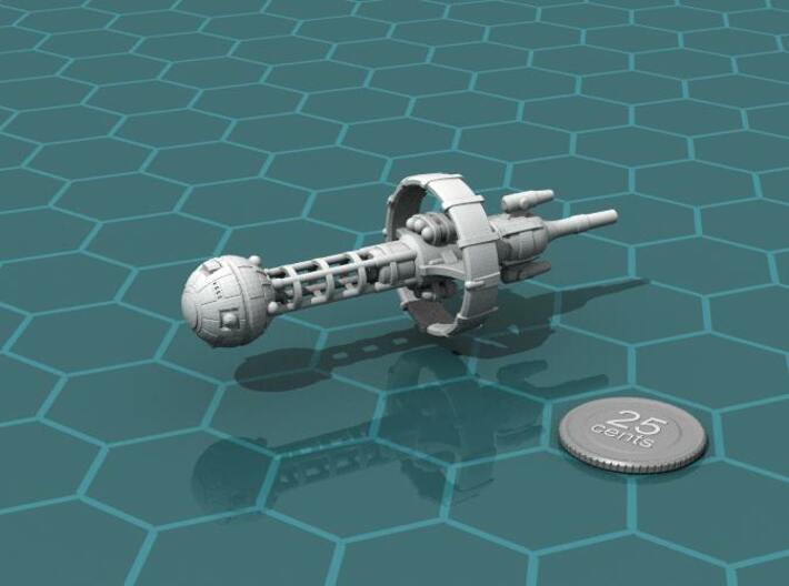 Belter Cruiser 3d printed Render of the model, with a virtual quarter for scale.