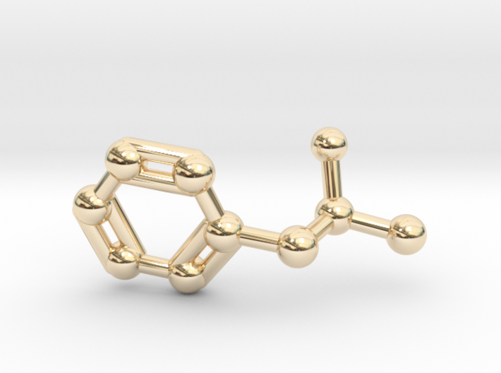 Amphetamine (Adderall, Speed) Molecule Keychain 3d printed