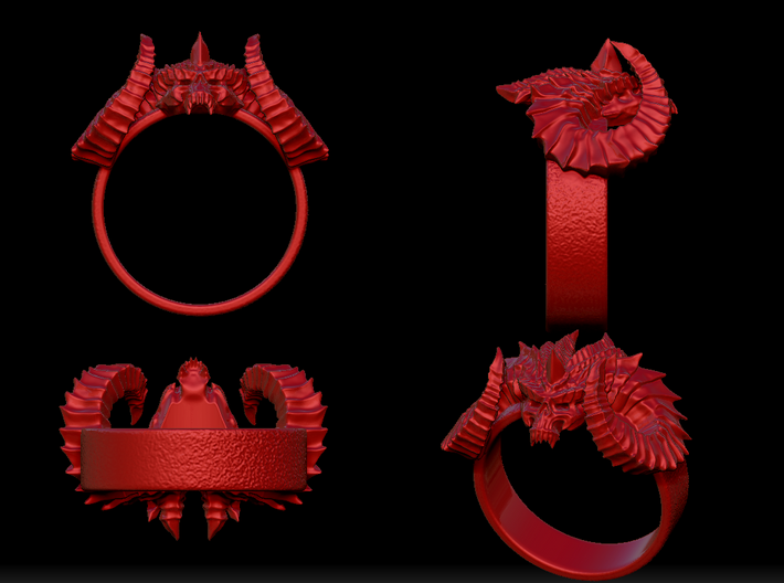 Diablo Ring (size - 2,5) 3d printed 