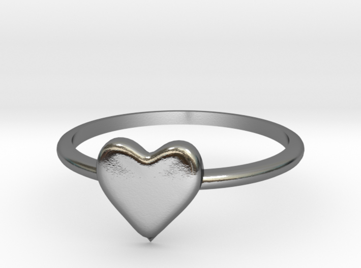 Heart-ring-solid-size-9 3d printed