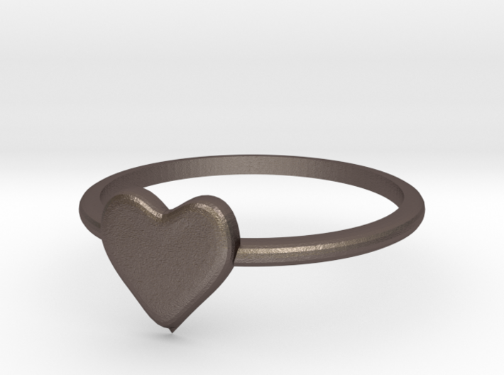 Heart-ring-solid-size-7 3d printed