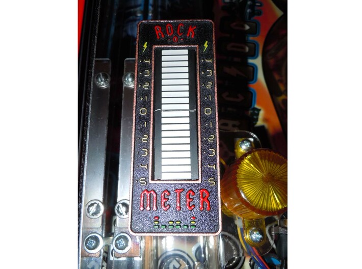 ACDC Style VU Barmeter Case 3d printed Painted and installed on a pinball machine