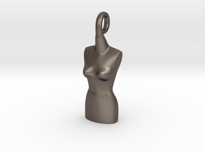 Woman bust pendant 3d printed