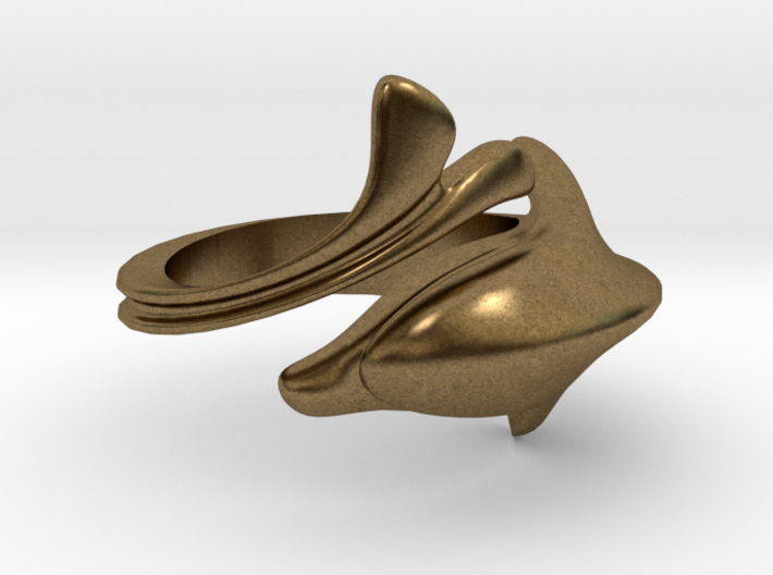 Pinkie finger dolphin ring 3d printed