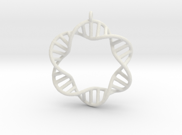 DNA Round Pendant 3d printed