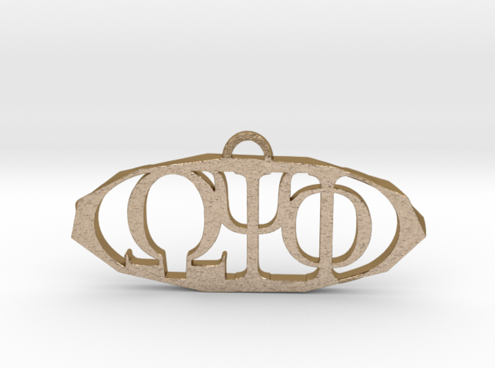Omega Psi Phi - Dog Tag Necklace (Gold) – Da Greek Spot