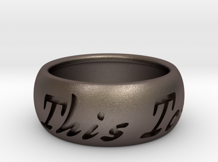 This Too Shall Pass ring size 9 3d printed