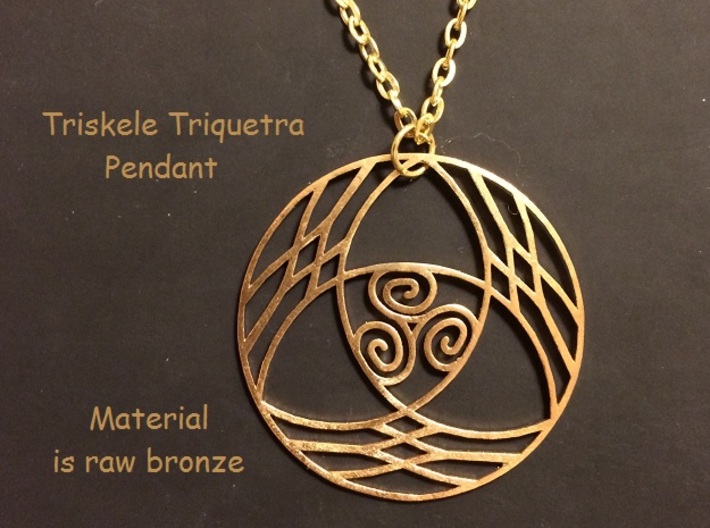 Triquetra with Triskele Pendant 3d printed