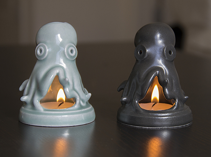 Kraken Sinking Ship Tealight Lantern 3d printed 